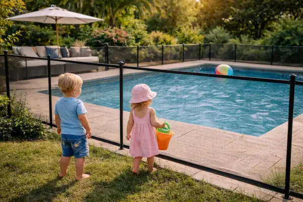 vallas-de-seguridad-para-piscinas-ninos-jardin-mirando-piscina