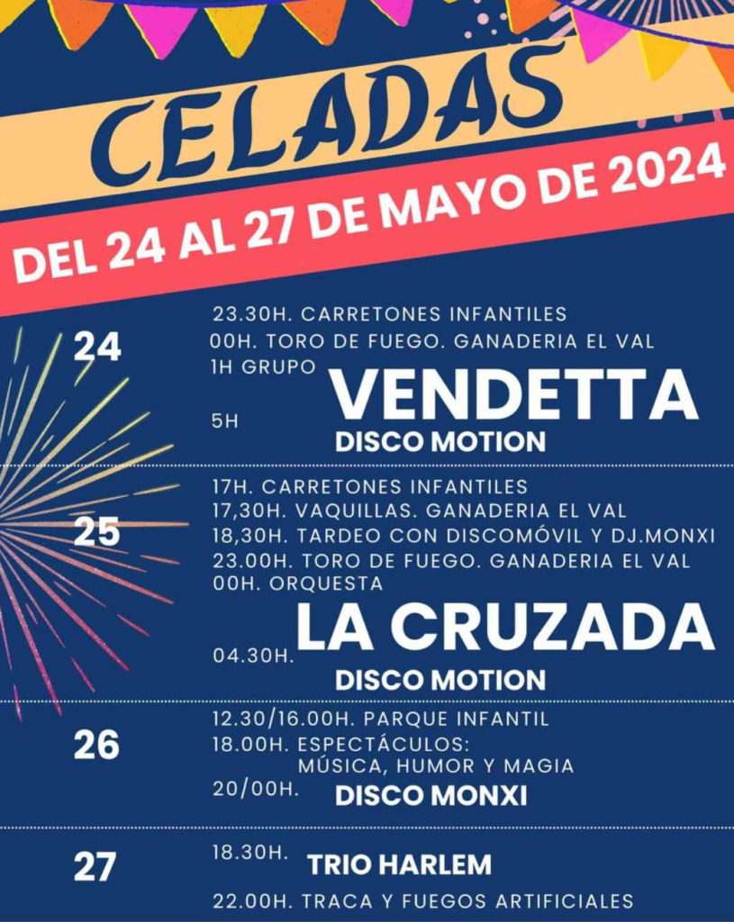 fiestas celadas mayo 2024