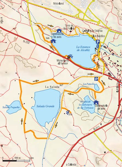 mapa saladas de alcañiz