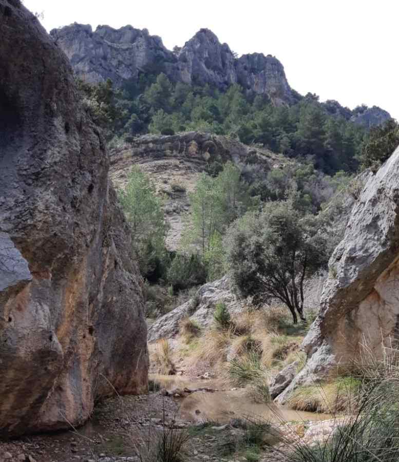 sendero pozo del salto en Molinos