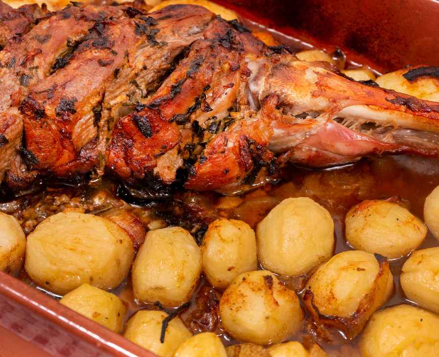 ternasco al horno con patatas